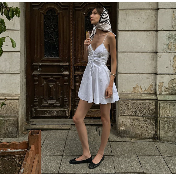 ZARA BLOGGER FAVE!!! Mini Dress with Spaghetti Straps NWT - Picture 14 of 16